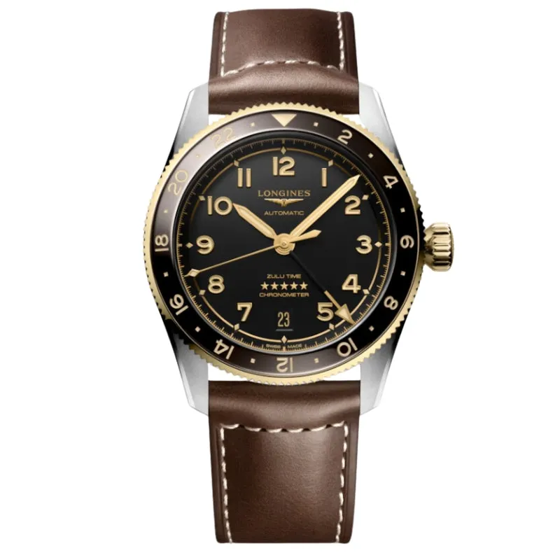 Longines Spirit Zulu Time Two-Tone Steel and Yellow Gold GMT 39mm - L3.802.5.53.2