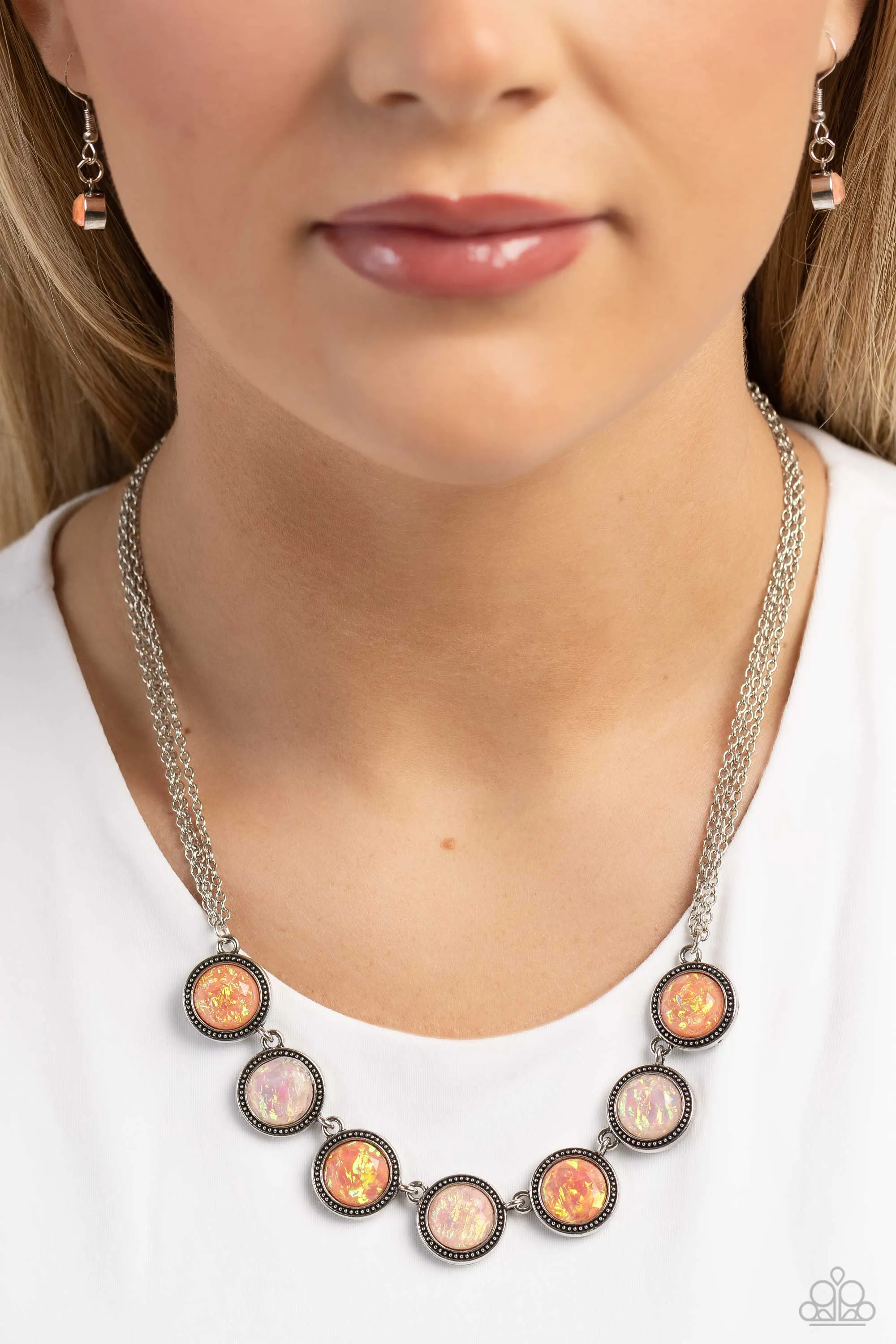 Looking for DOUBLE - Orange - Glassy Bead Paparazzi Short Necklace
