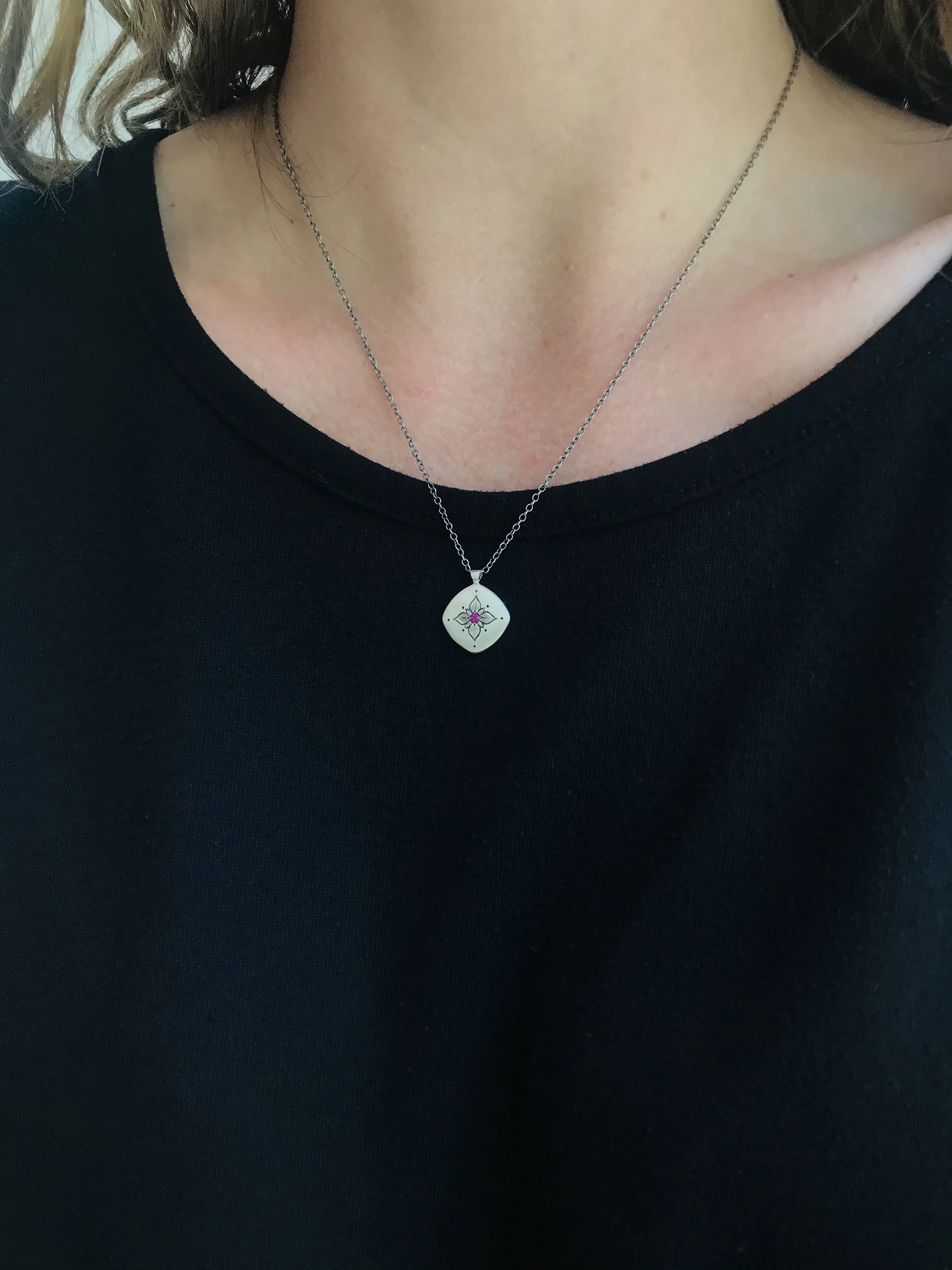 Lotus Cushion Pendant