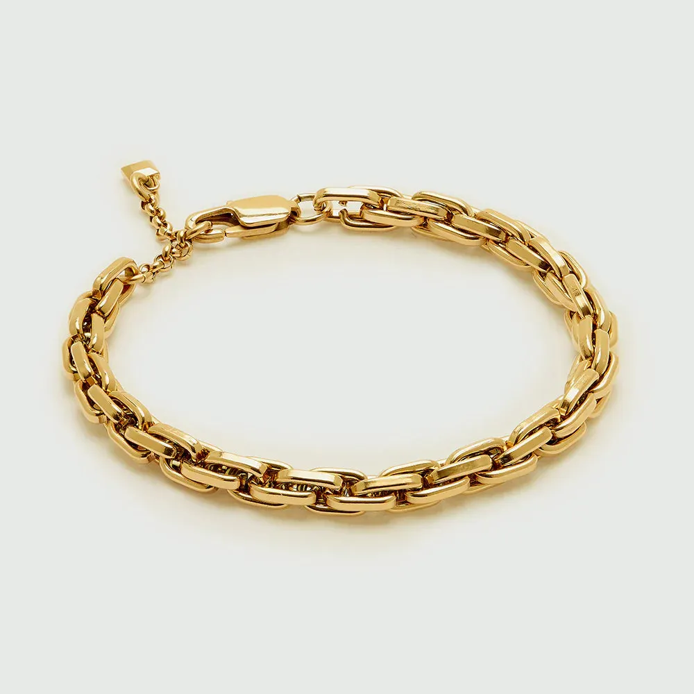 LUXE Interlocking Link Chain Bracelet | Gold