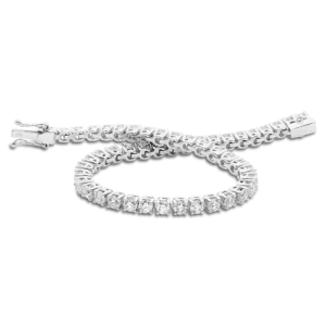 Lyra 18ct White Gold Finesse Claw Set Diamond Bracelet
