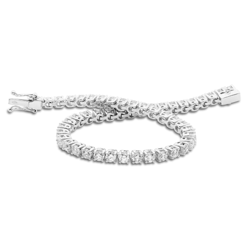 Lyra 18ct White Gold Finesse Claw Set Diamond Bracelet