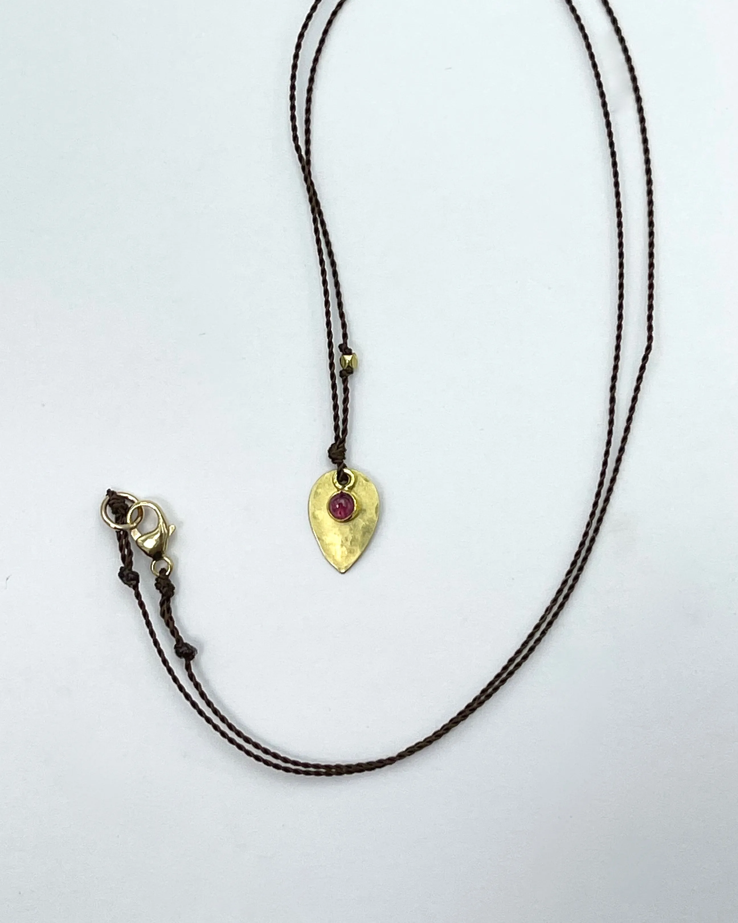 Margaret Solow Necklace with Ruby & Gold Charm