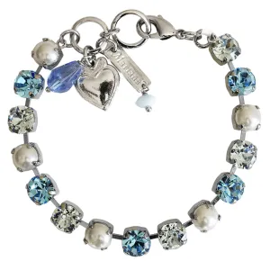 Mariana "Ice Blue" Rhodium Plated Must-Have Everyday Crystal Tennis Bracelet, 4252 202361ro