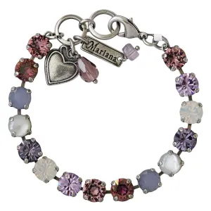 Mariana "Purple Mix" Silver Plated Must-Have Everyday Crystal Tennis Bracelet, 4252 M1062