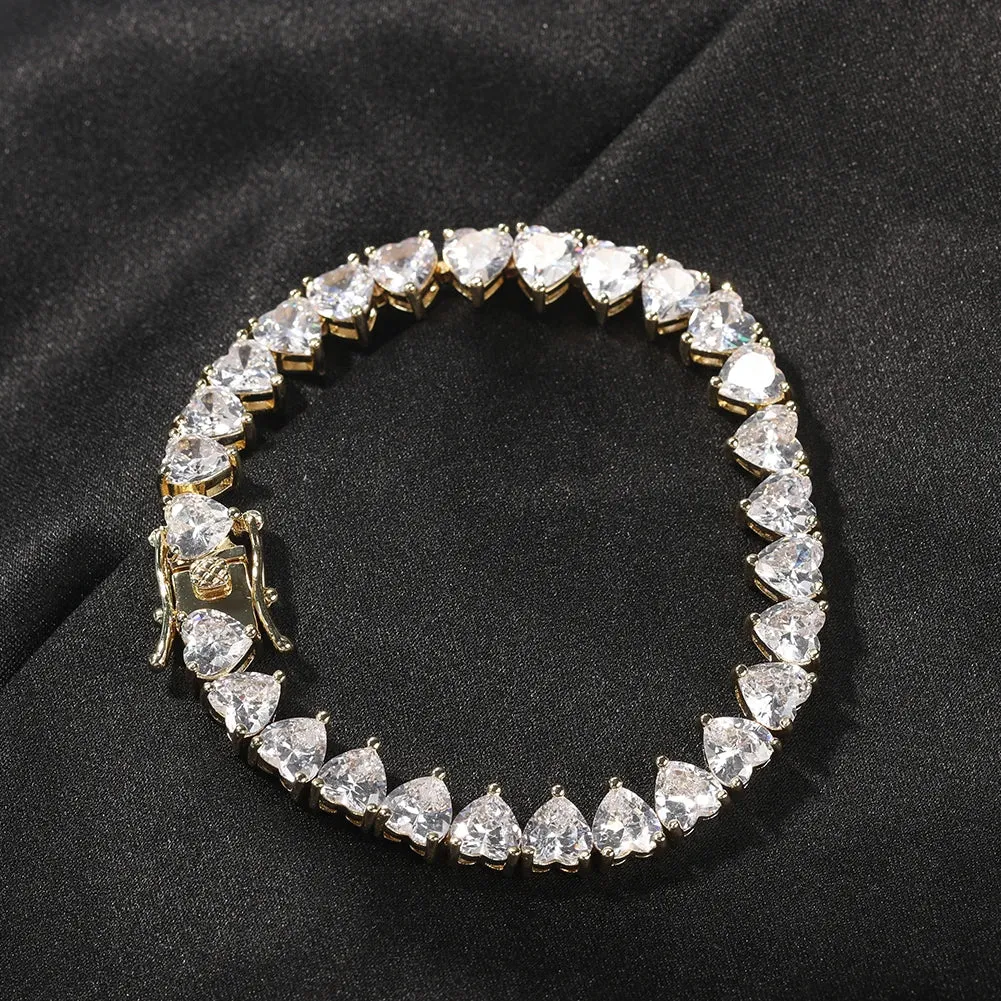 Marie Heart Tennis Bracelet