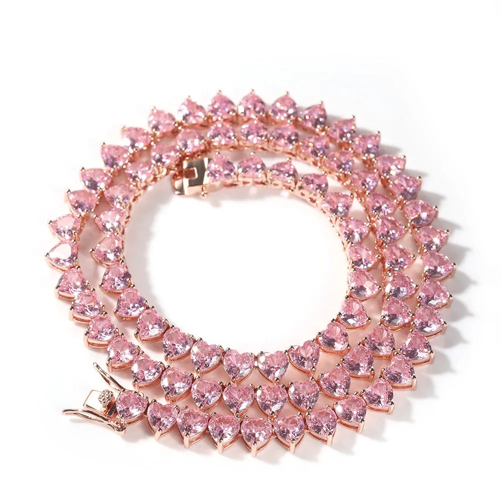 Marie Heart Tennis Bracelet