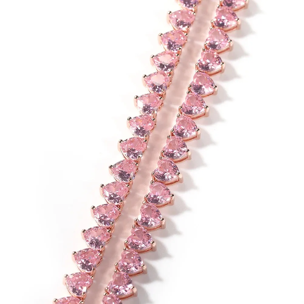 Marie Heart Tennis Bracelet