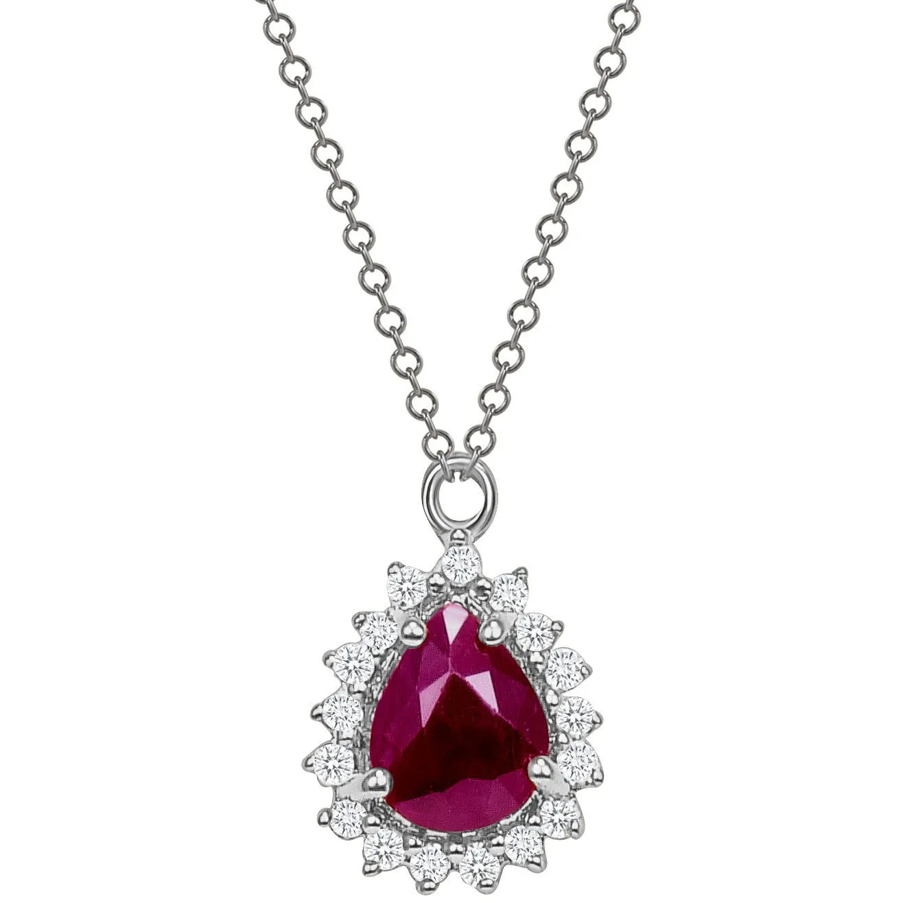 Marie Ruby and Diamond Necklace
