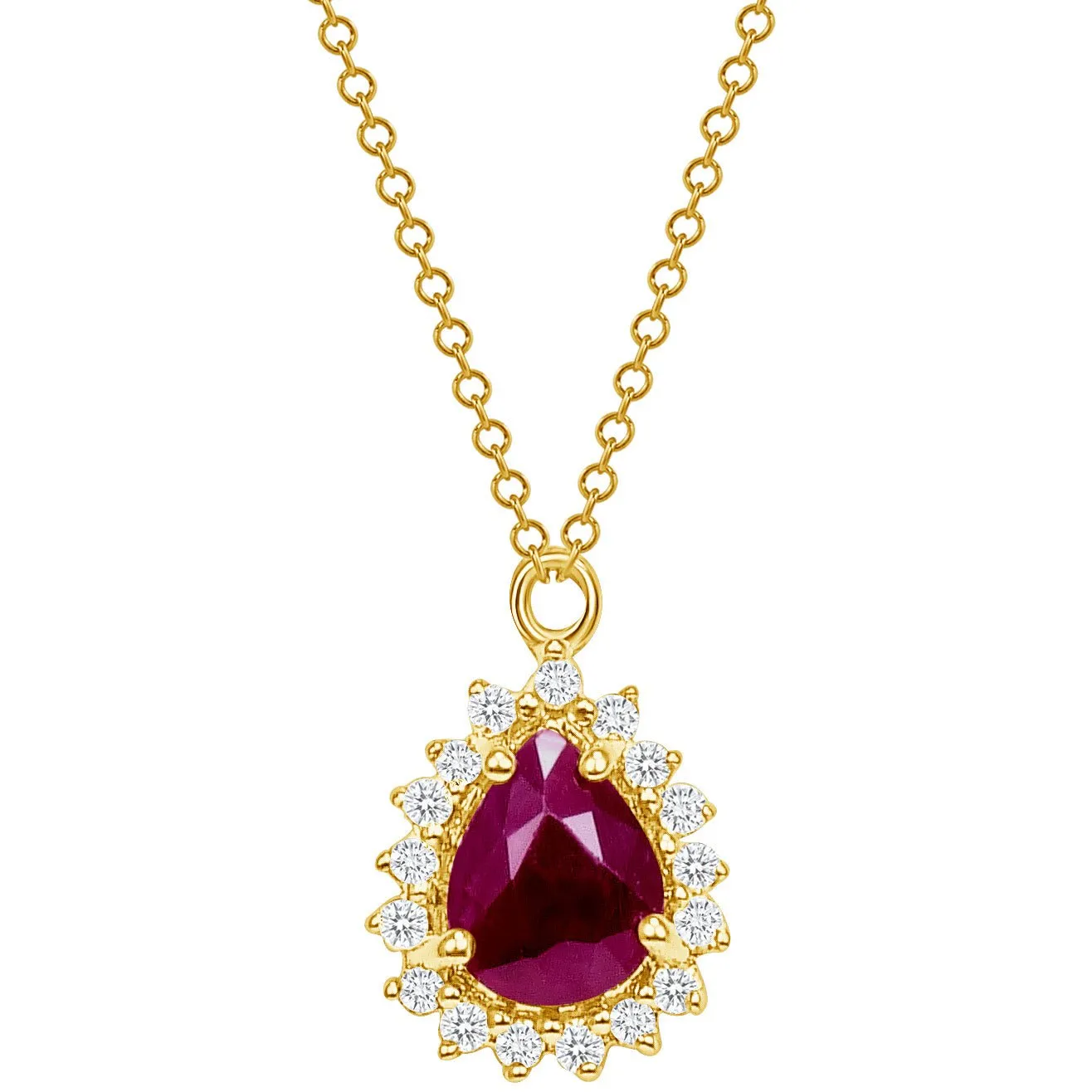 Marie Ruby and Diamond Necklace