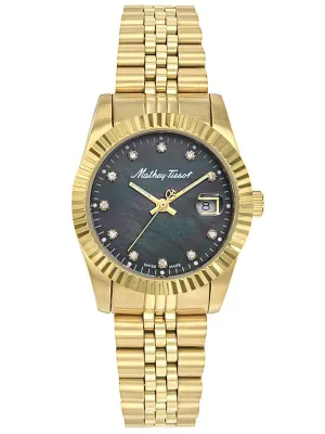 Mathey-Tissot Swiss Made Black Dial Analog Ladies Watch - D910PN