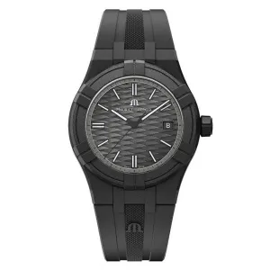 Maurice Lacroix Aikon #Tide Black Rubber Strap Black Dial Quartz Watch For Unisex - Al2008-00000-300-0