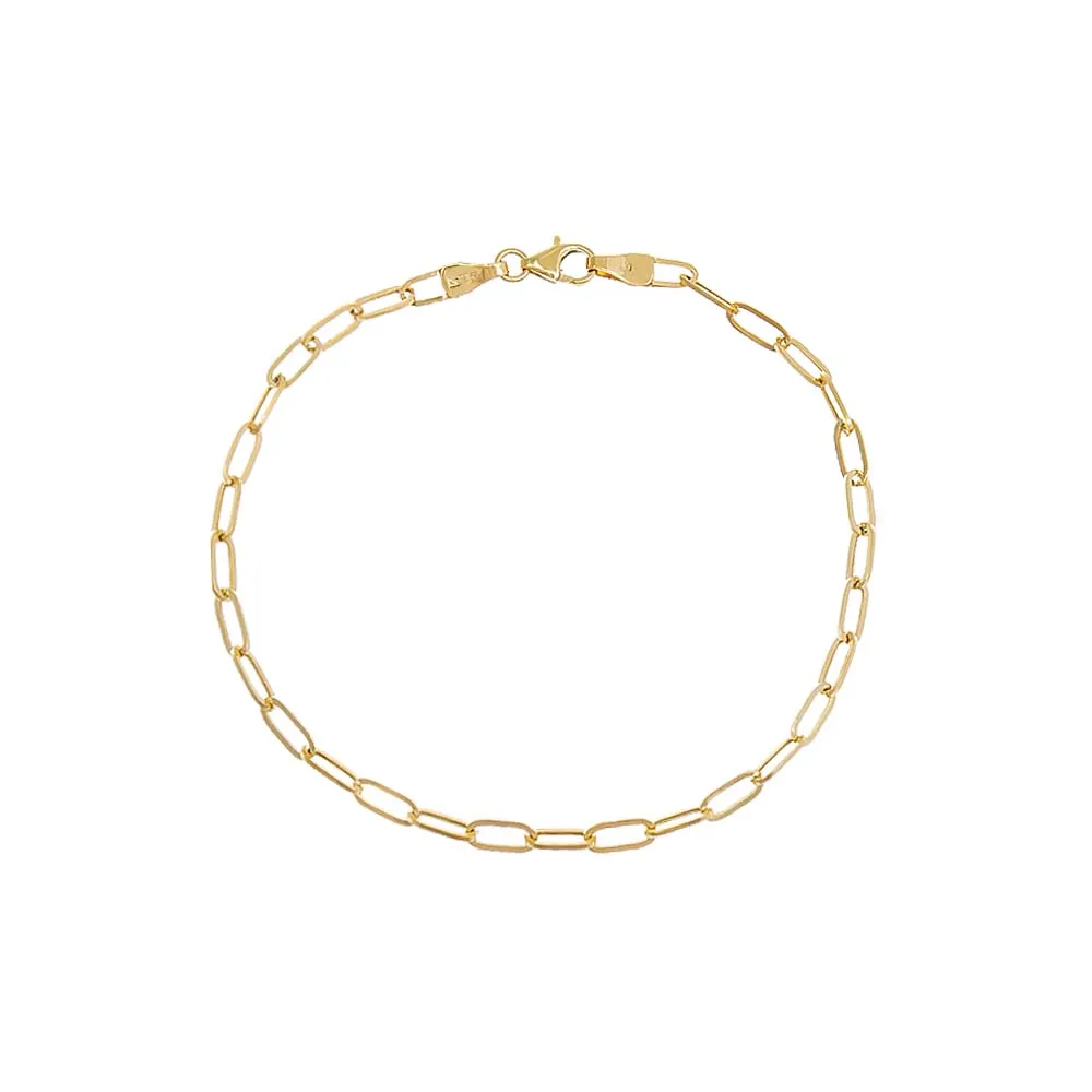 Medium Paperclip Bracelet 14K