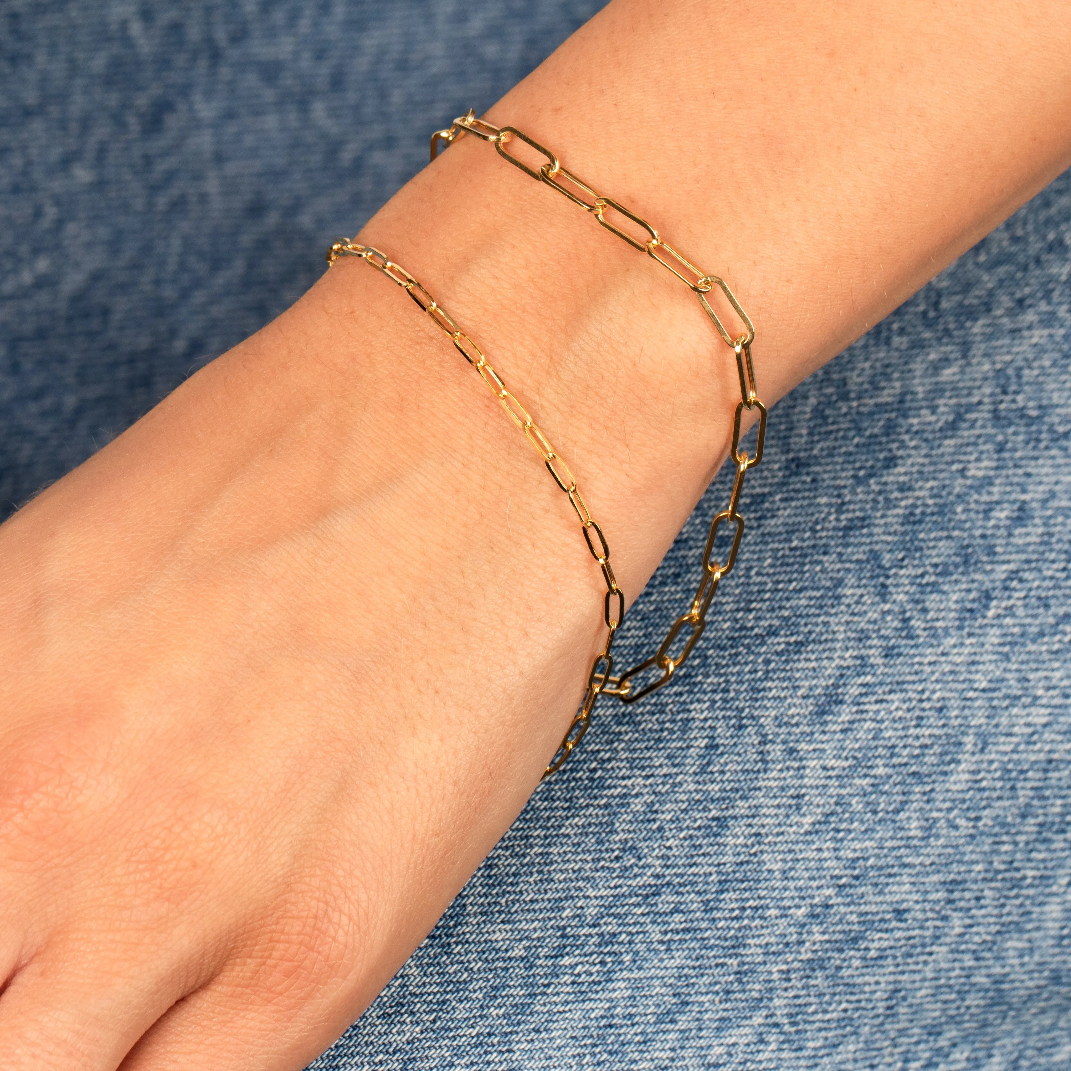 Medium Paperclip Bracelet 14K