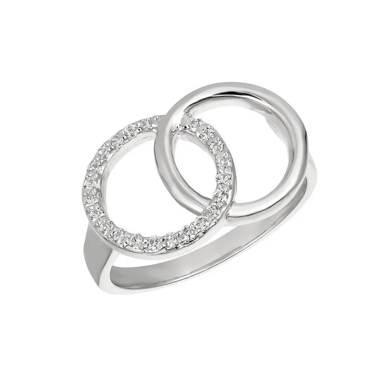 ‘MEETING POINT’ DIAMOND RING 14K GOLD (0.15 CTW)
