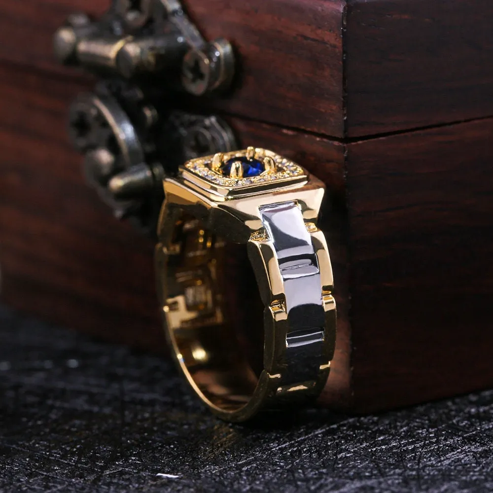 Mens Gold Rings | Mens Iced Out Rings | Mens Two Tone Ring | Iced Out Rings UK | Mens Gold Ring | Mens Iced Out Pinky Ring | Jubilee Ring