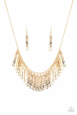 Metallic Muse Gold Paparazzi Necklace