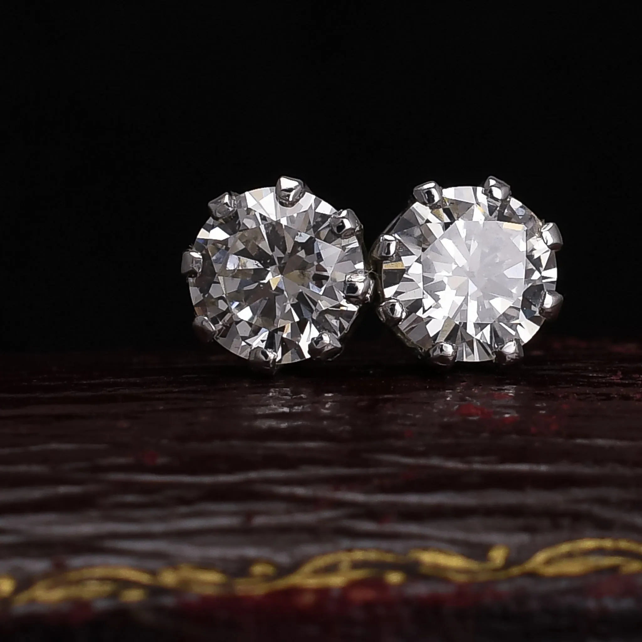 Mid-Century .60ct Diamond Stud Earrings