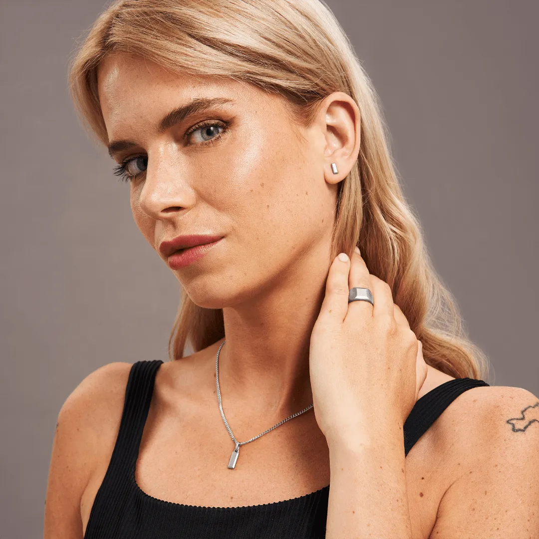 Mini Bullion Bar Stud Earrings