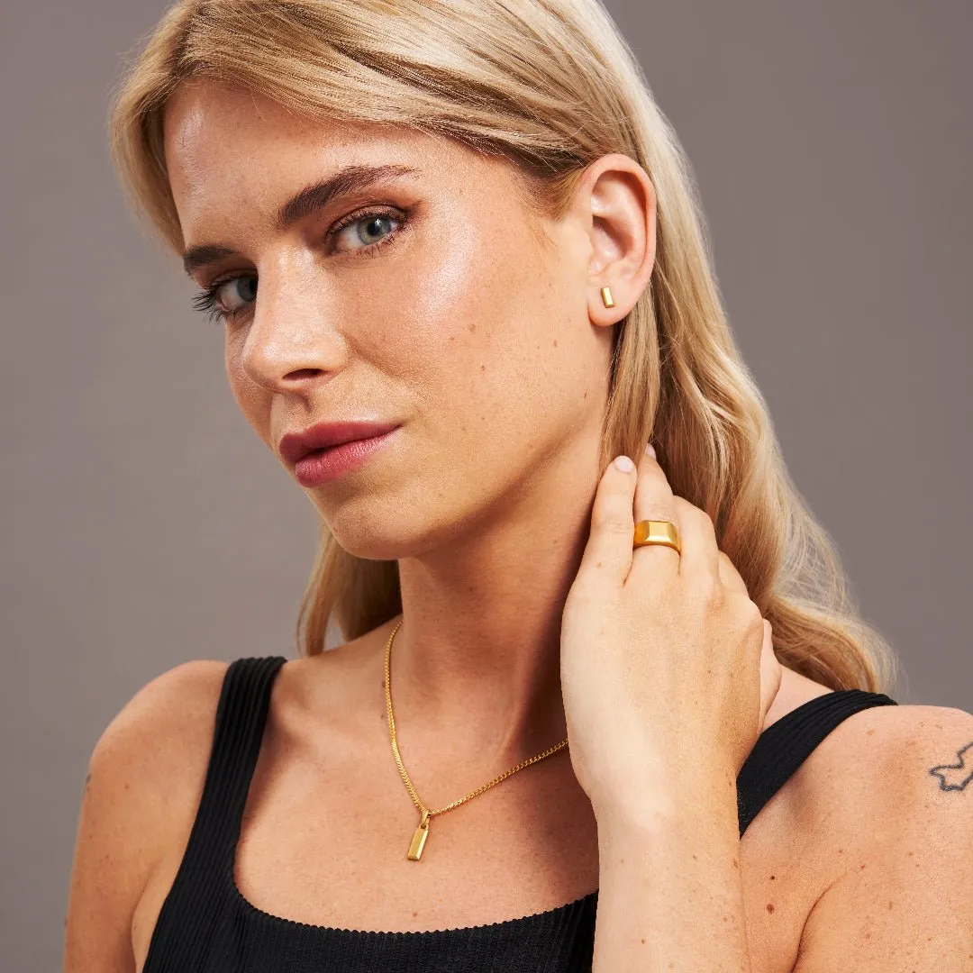 Mini Bullion Bar Stud Earrings