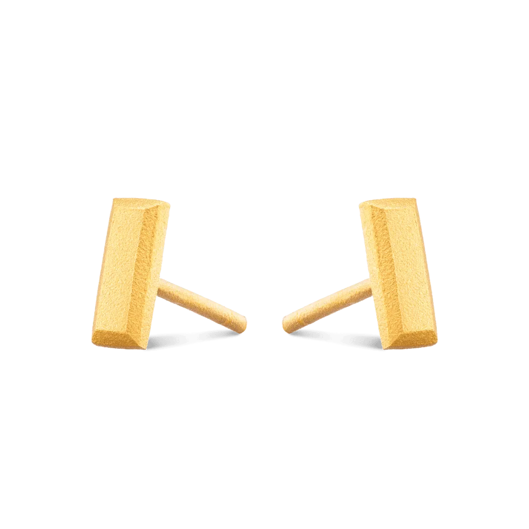 Mini Bullion Bar Stud Earrings
