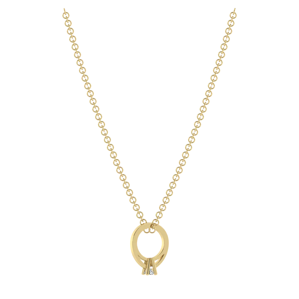 Miniature Baby Ring Charm Necklace