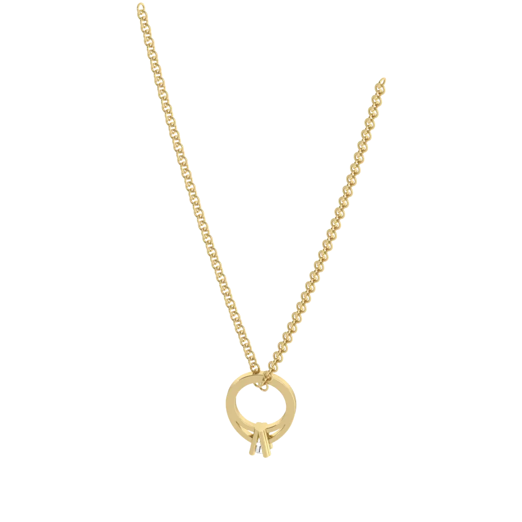 Miniature Baby Ring Charm Necklace