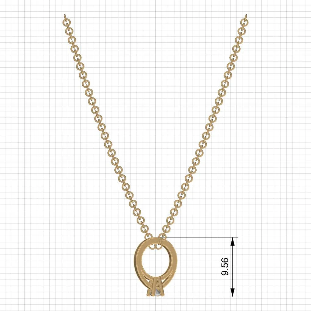 Miniature Baby Ring Charm Necklace