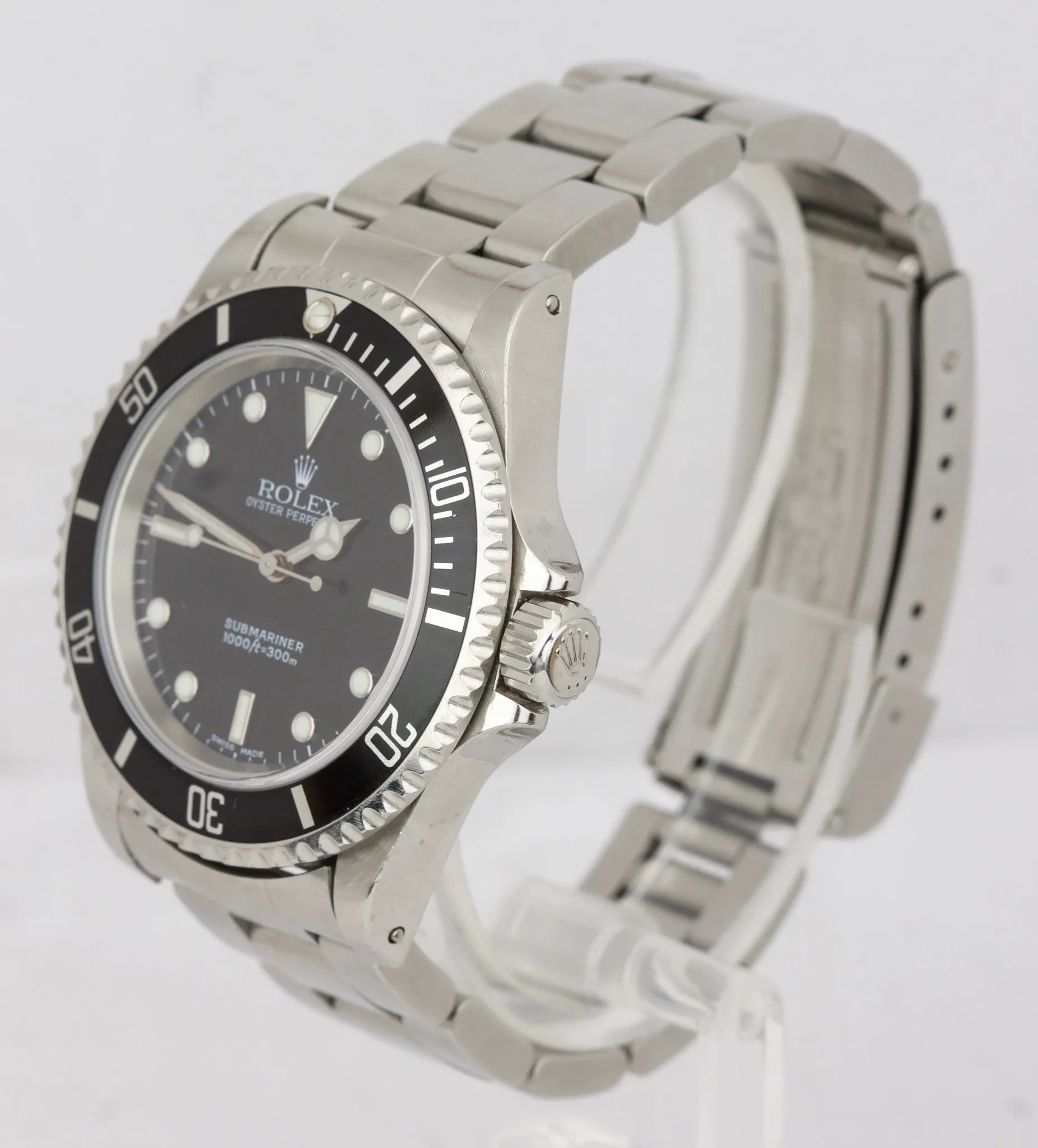 MINT 2000 Rolex Submariner No-Date 14060 Automatic Black Stainless Swiss Watch