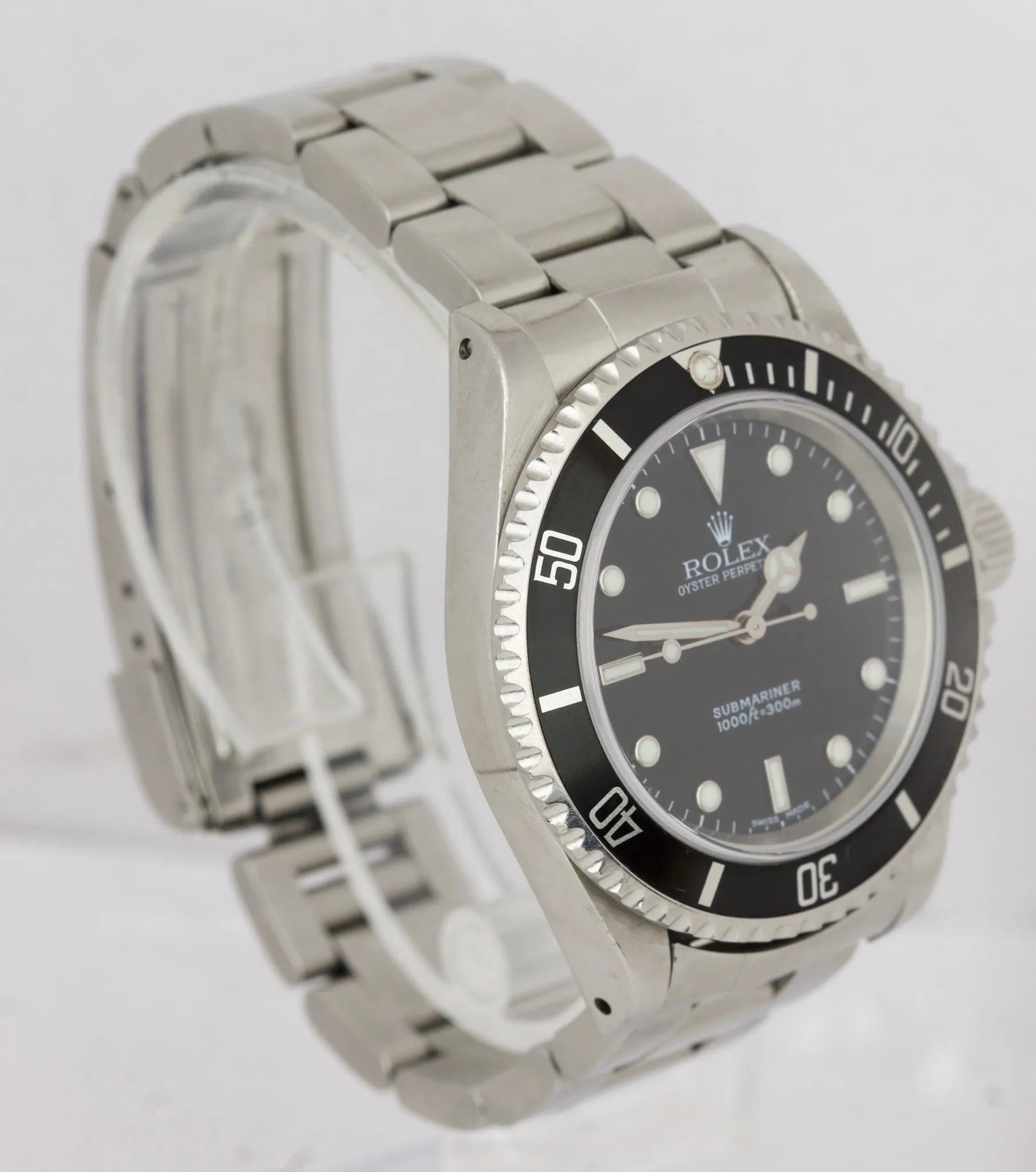 MINT 2000 Rolex Submariner No-Date 14060 Automatic Black Stainless Swiss Watch