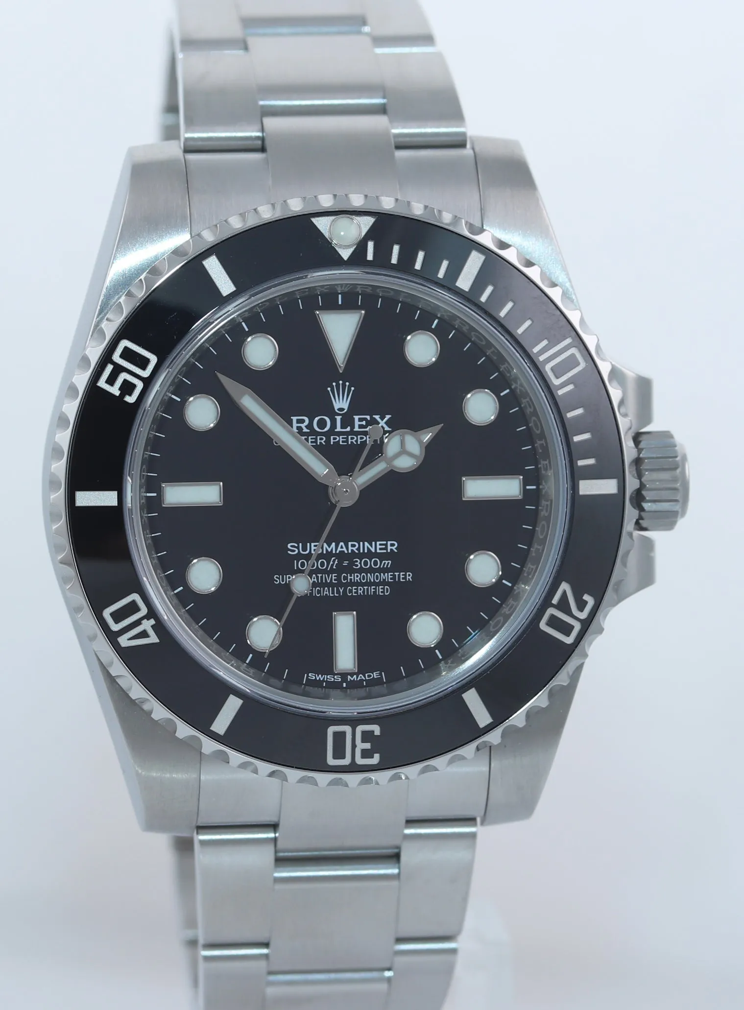MINT 2017 PAPERS Rolex Submariner No-Date 114060 Steel Black Ceramic Watch Box