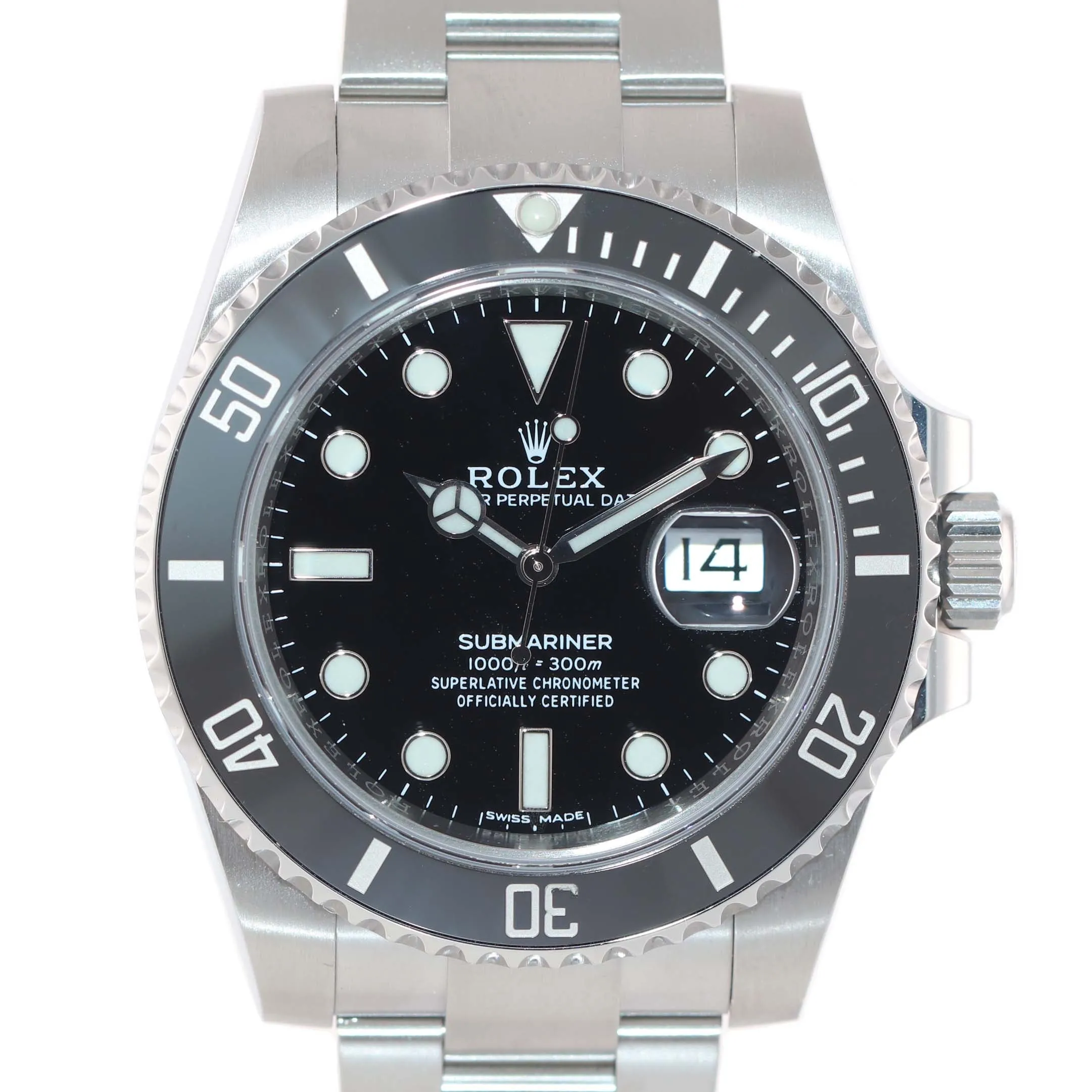 MINT 2018 PAPERS Rolex Submariner Date 116610 Steel Black Ceramic Watch Box