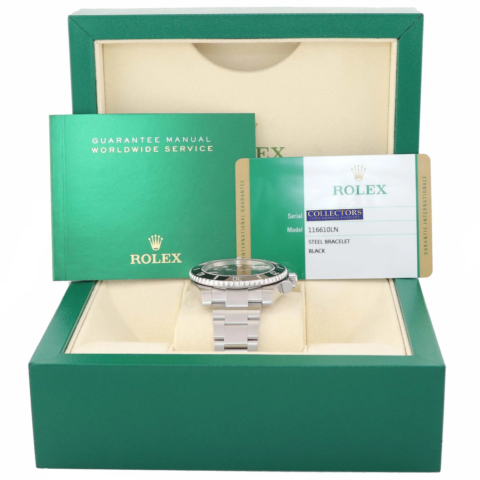 MINT 2018 PAPERS Rolex Submariner Date 116610 Steel Black Ceramic Watch Box