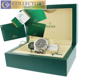 MINT 2018 Rolex Sky-Dweller Stainless White Gold Black 326934 42mm Watch