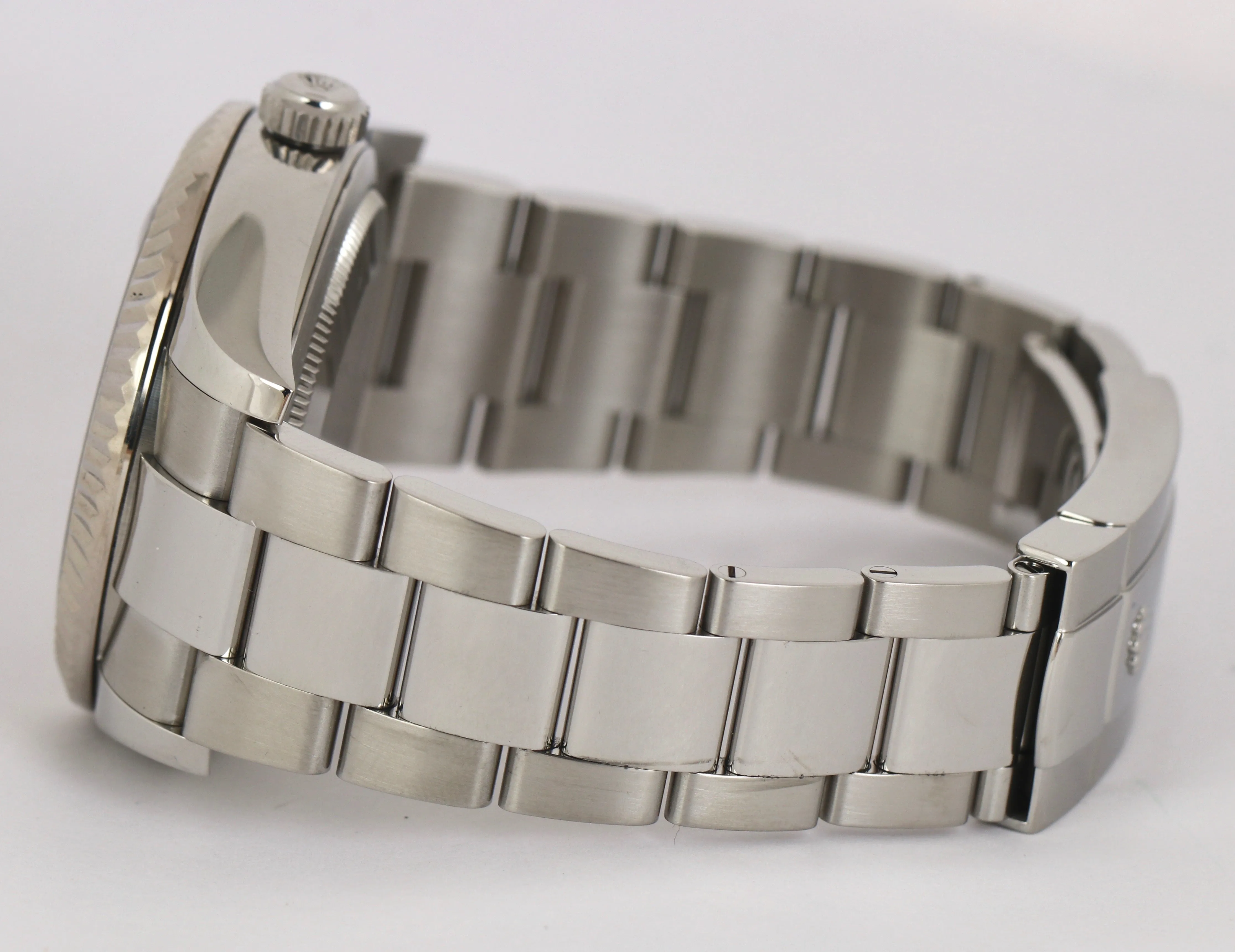 MINT 2019 Rolex Sky-Dweller Stainless Black 18K White Gold Silver 326934 42mm
