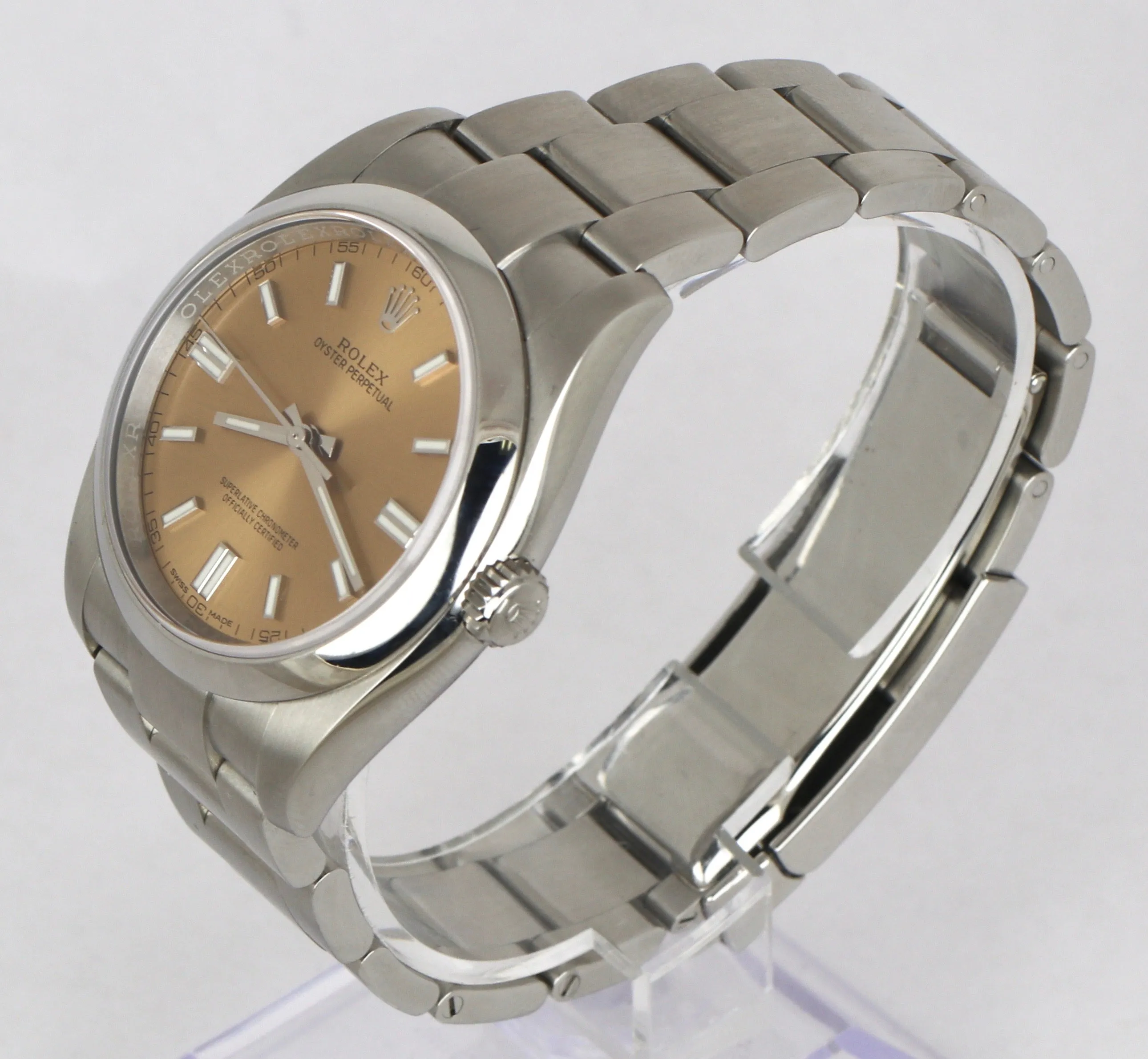 MINT 2020 Rolex Oyster Perpetual OP 36 White Grape 116000 Stainless 36MM Watch