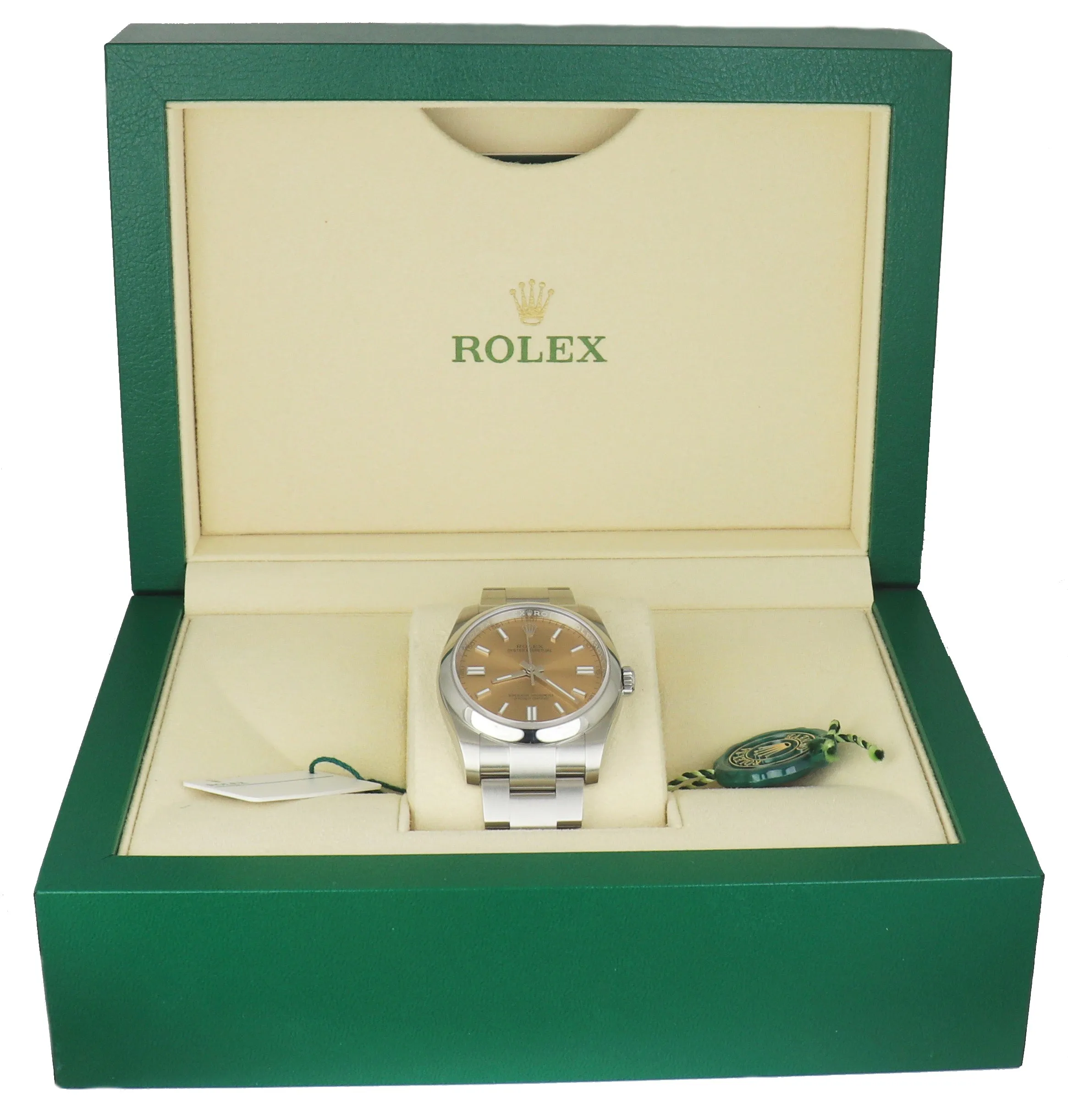 MINT 2020 Rolex Oyster Perpetual OP 36 White Grape 116000 Stainless 36MM Watch