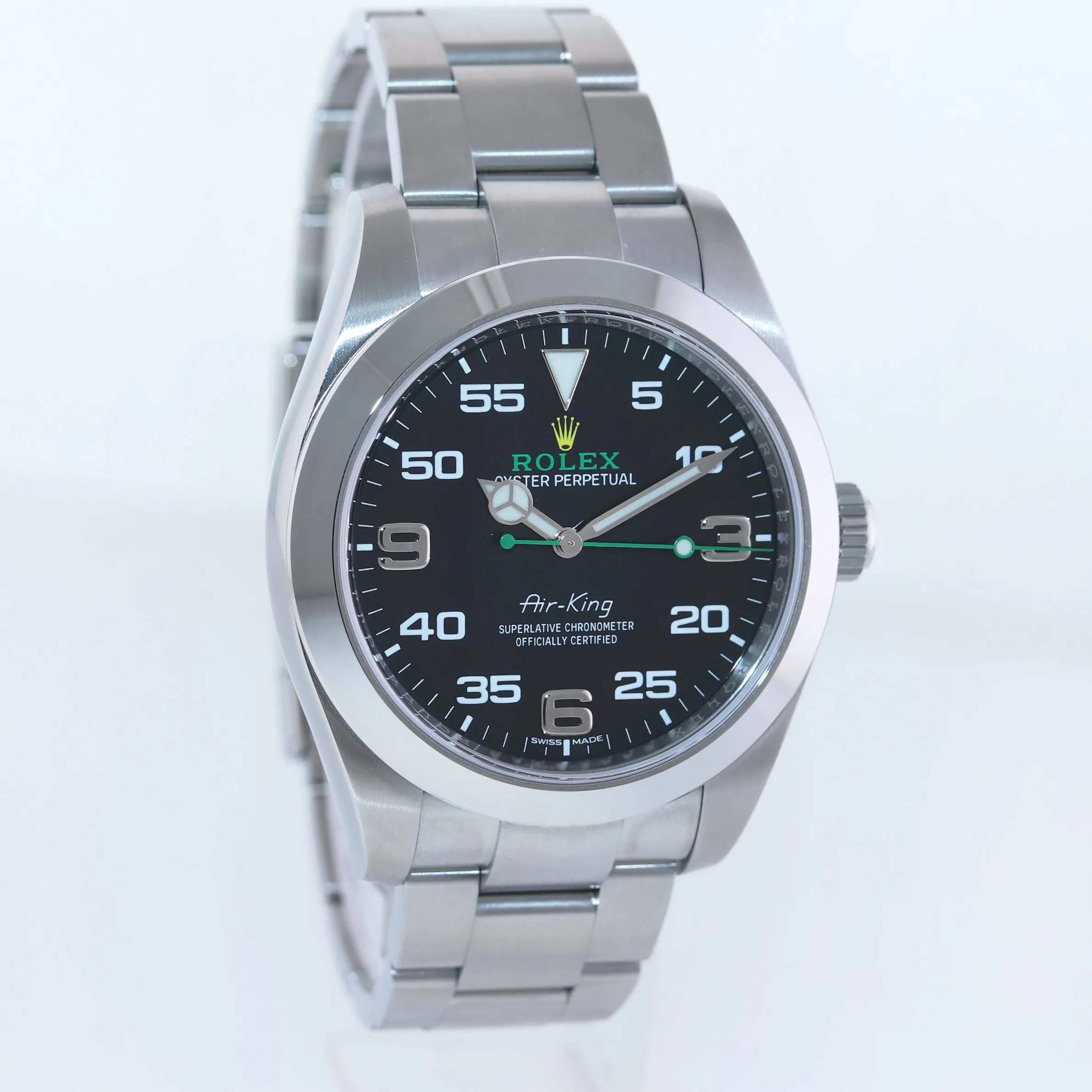 MINT 2021 Rolex 116900 Black Arabic Dial 40mm Steel Green Watch Box