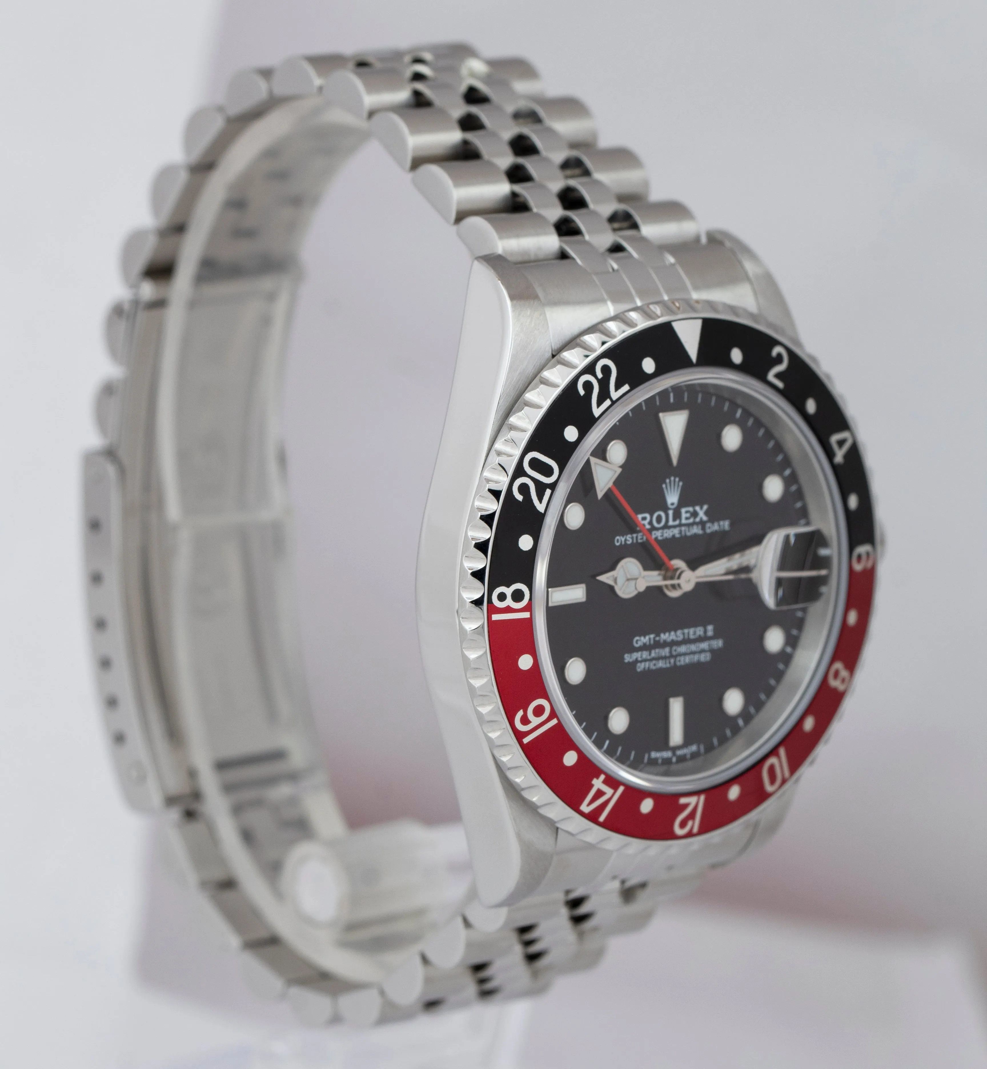 MINT 2022 SERVICE Rolex GMT-Master II COKE JUBILEE NO HOLES 16710 40mm Watch