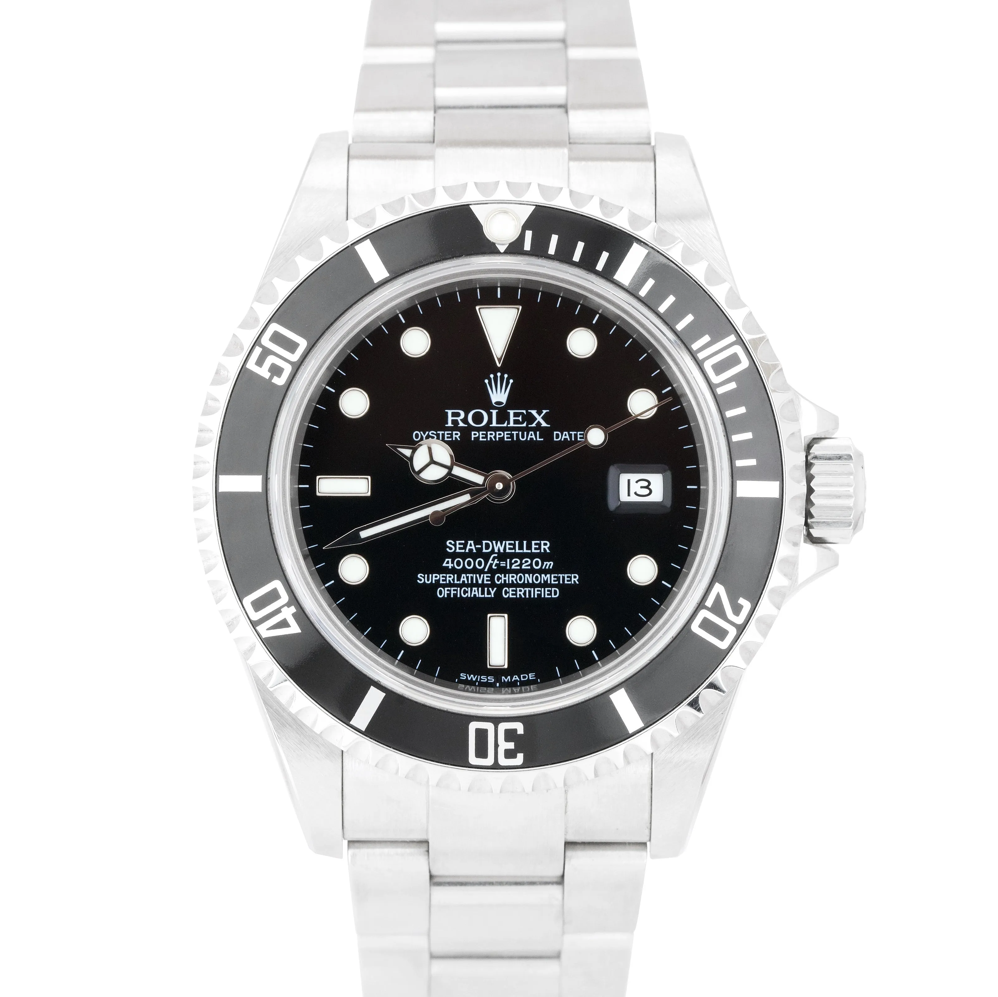 MINT LNIB UNPOLISHED 2004 Rolex Sea-Dweller Black 40mm Watch 16600 FULL SET B P