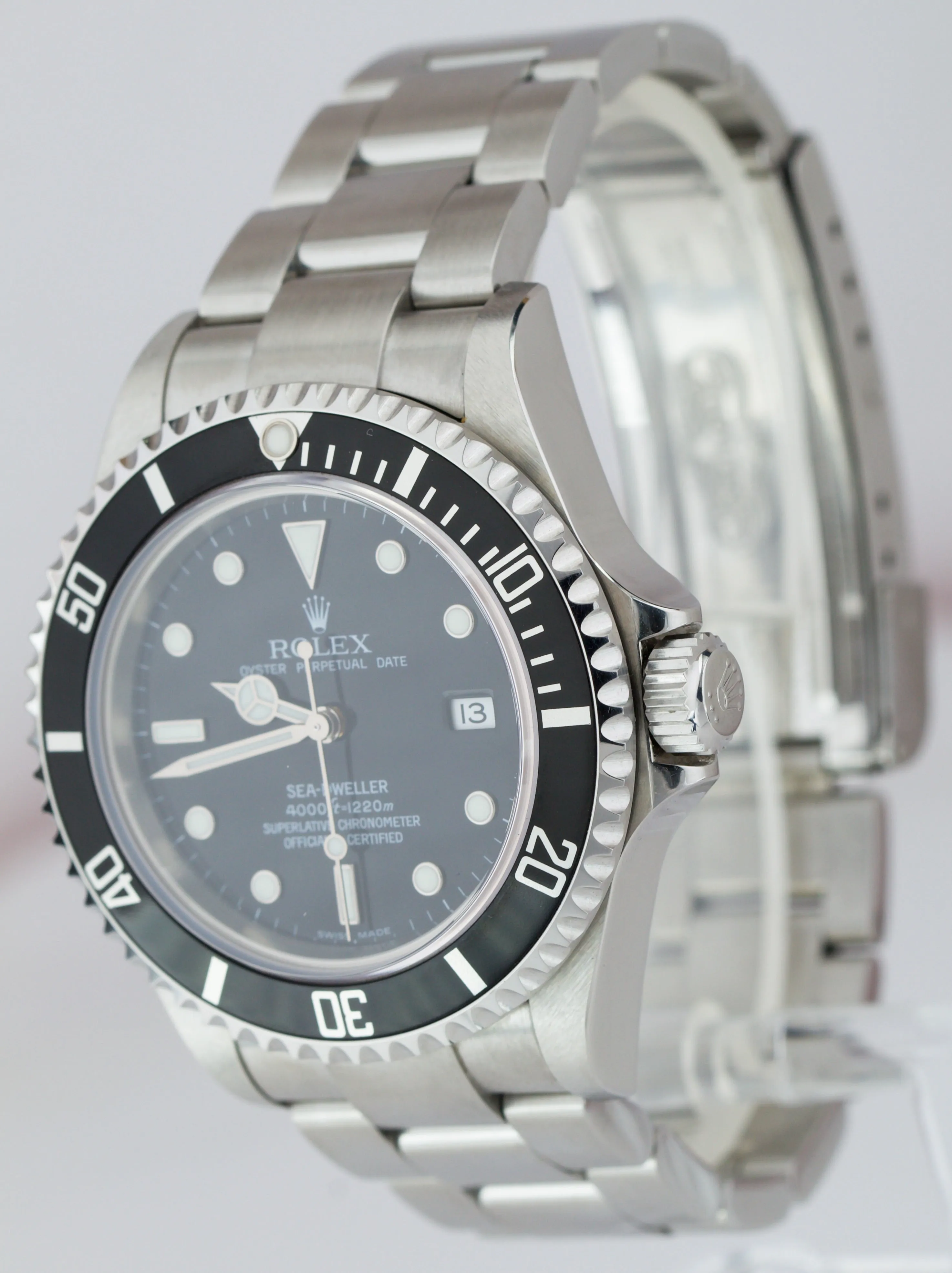 MINT LNIB UNPOLISHED 2004 Rolex Sea-Dweller Black 40mm Watch 16600 FULL SET B P