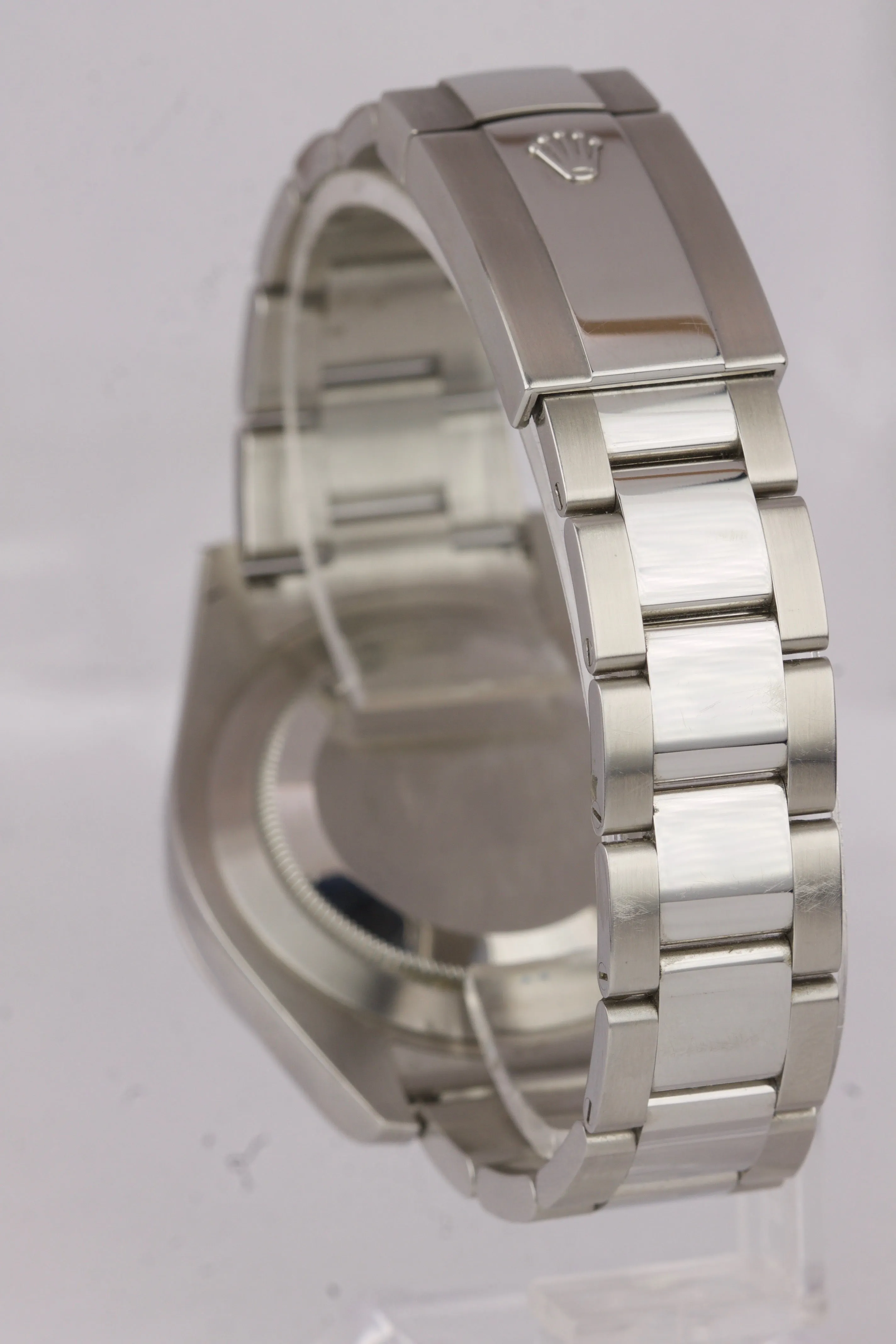MINT Mens Rolex DateJust II 41mm 116300 Blue Roman Smooth Stainless Oyster Watch