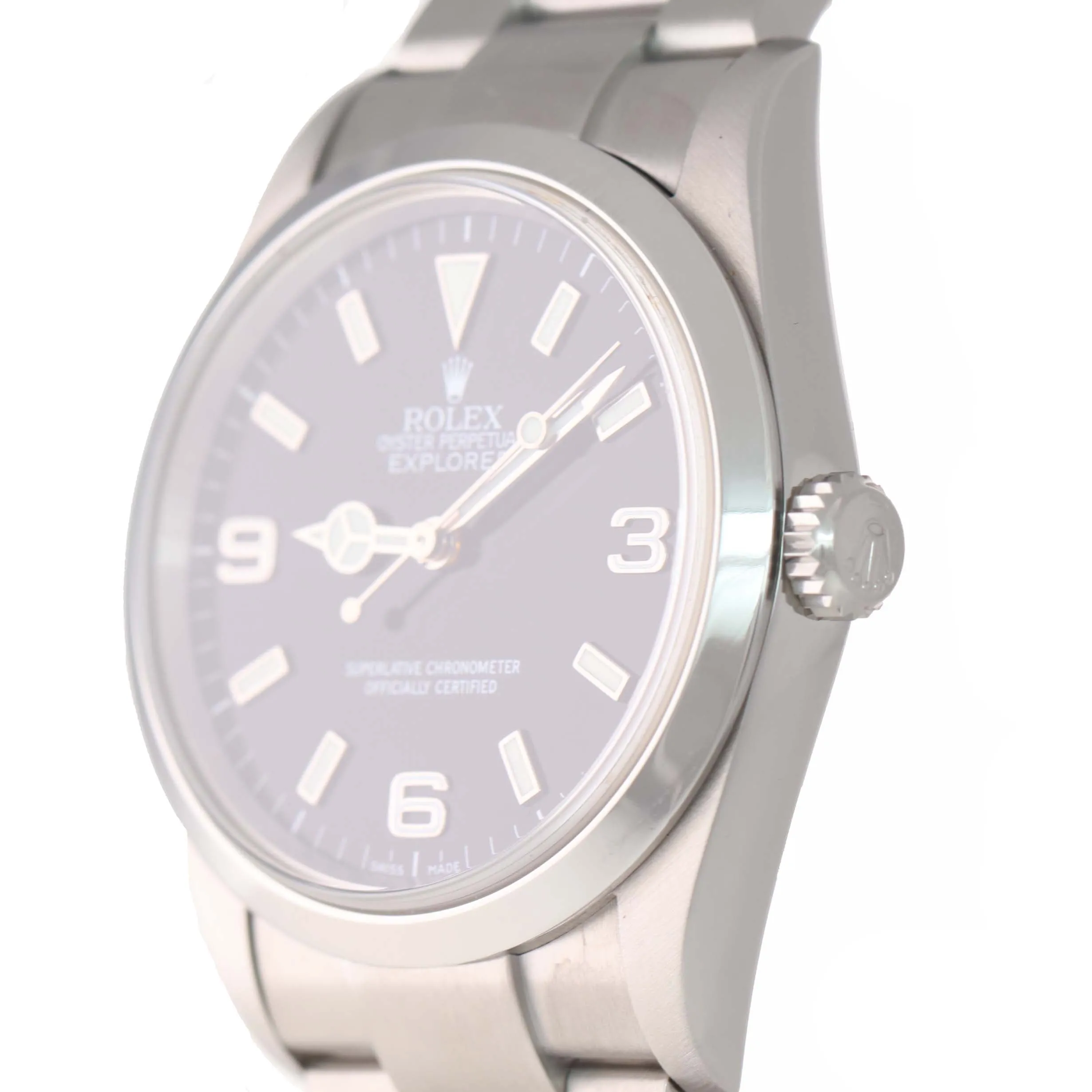 MINT Rolex Explorer I Black 36mm 114270 Steel Black Arabic Dial Lume Watch