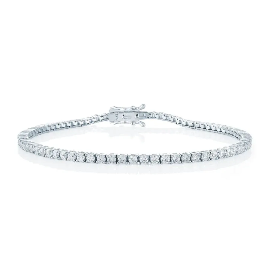 Miss Mimi Sterling Silver/18K (Yellow or Rose) Gold Vermeil CZ Tennis Bracelet