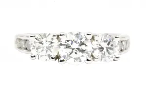 Modern Past Present Future Diamond Ring 1.8CTW