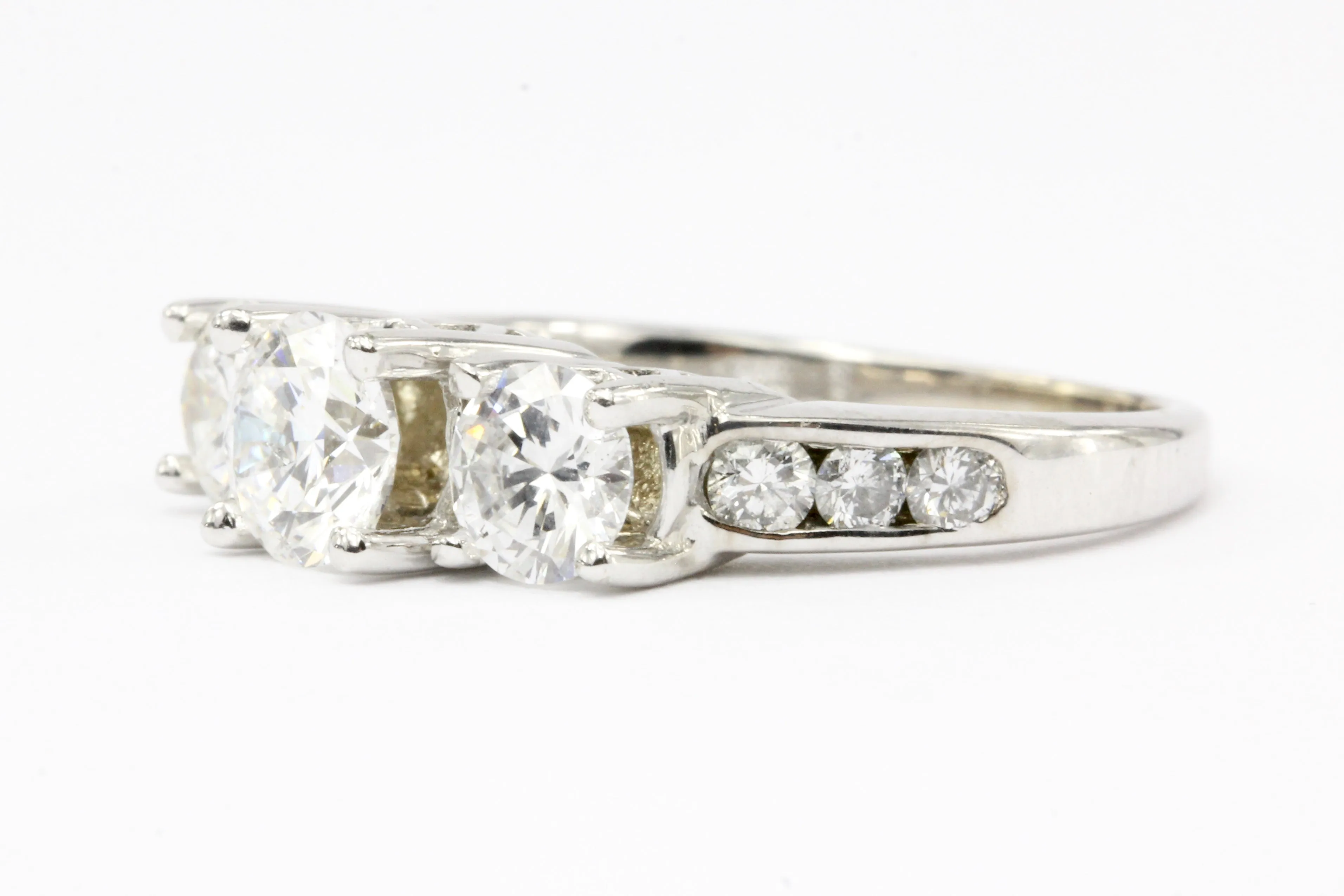 Modern Past Present Future Diamond Ring 1.8CTW