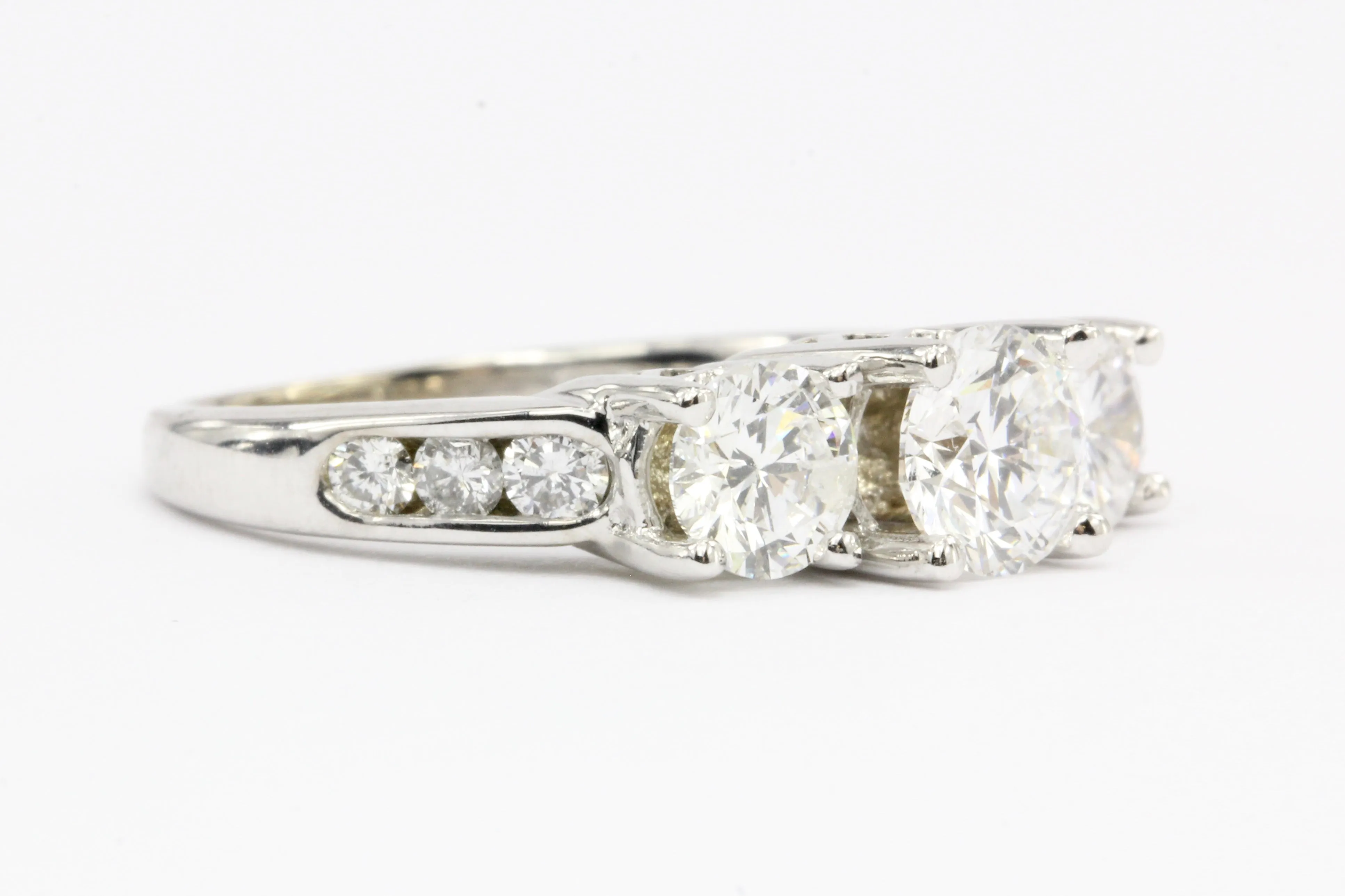 Modern Past Present Future Diamond Ring 1.8CTW