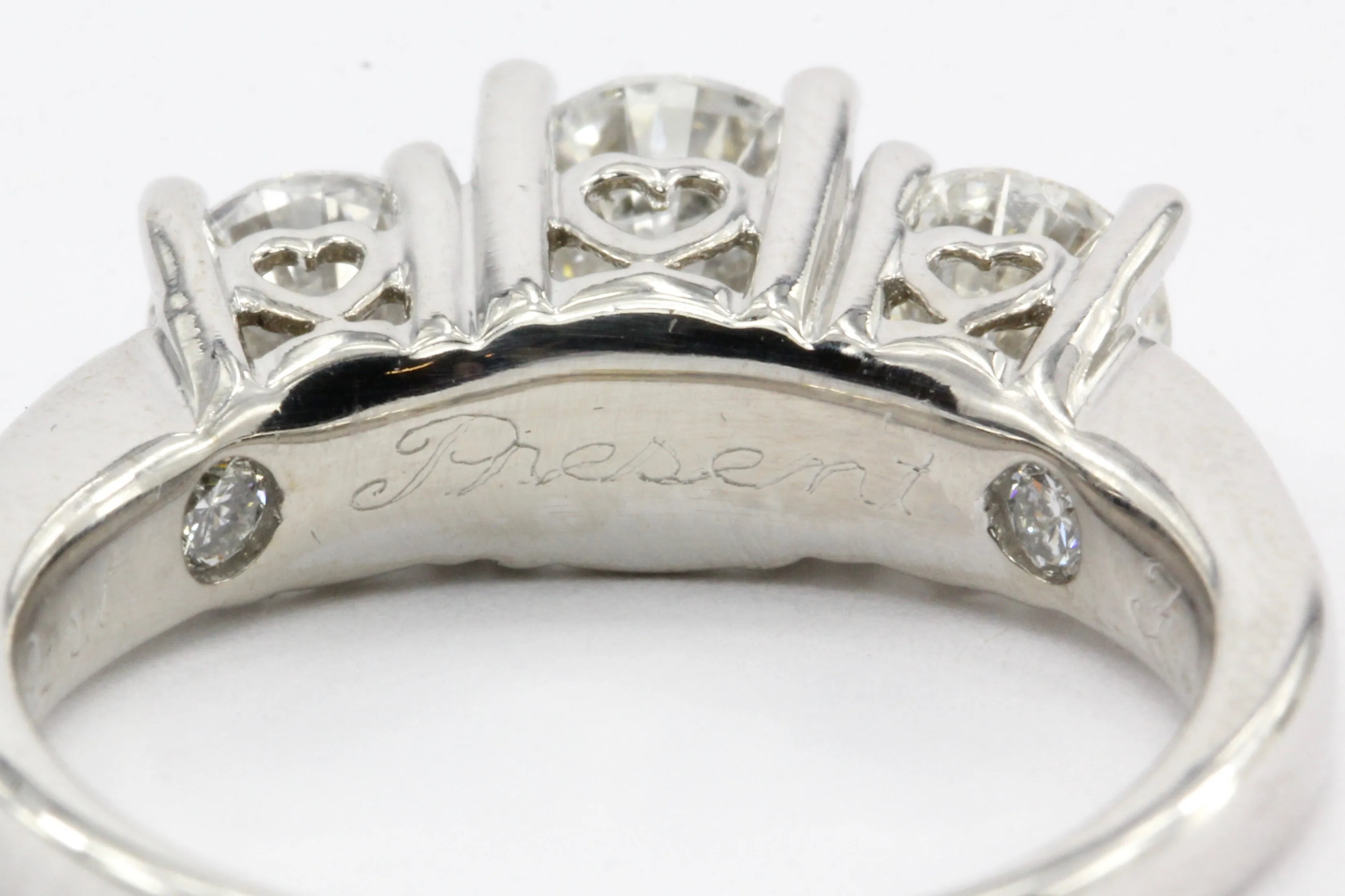 Modern Past Present Future Diamond Ring 1.8CTW