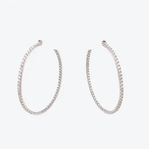 Monaco Diamond Hoops
