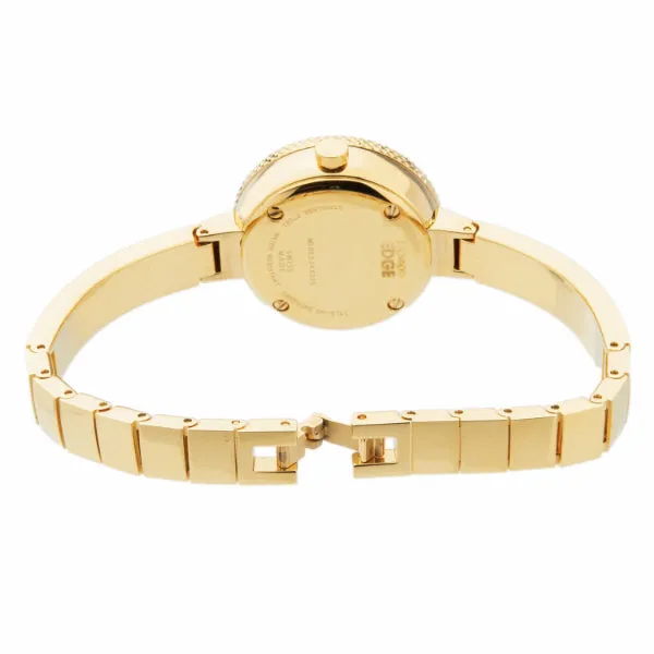 Movado Edge Concave Gold Stainless Steel Gold Dial Quartz Watch for Ladies - Movado 3680021